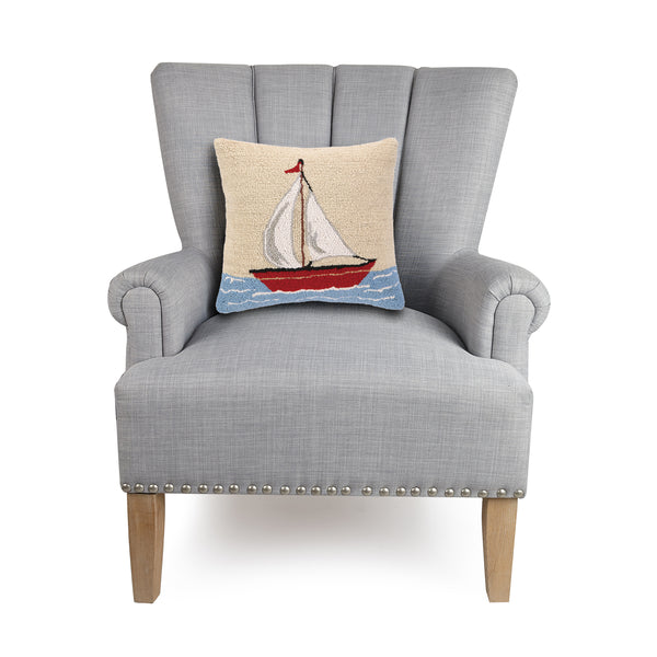 Eagle Longboat Hand Hooked Pillow main image 1