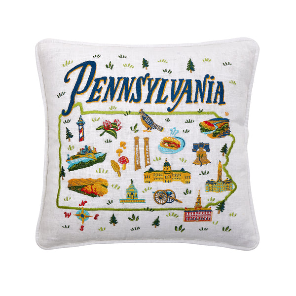 Pennsylvania Embroidered Pillow