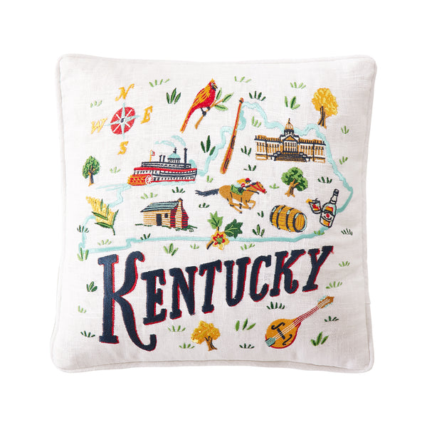 Kentucky Embroidered Pillow