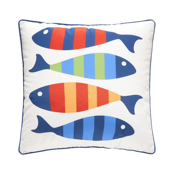 Picket Fish Square Printed Pillow Poly Filler
