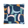 Navy & Bright Shapes Embroidered Pillow