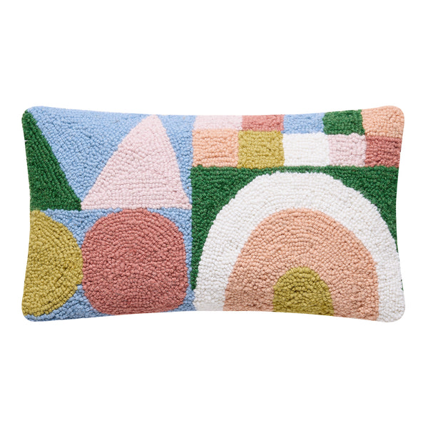 Rainbow Collage Lumber Hook Pillow Poly Filler