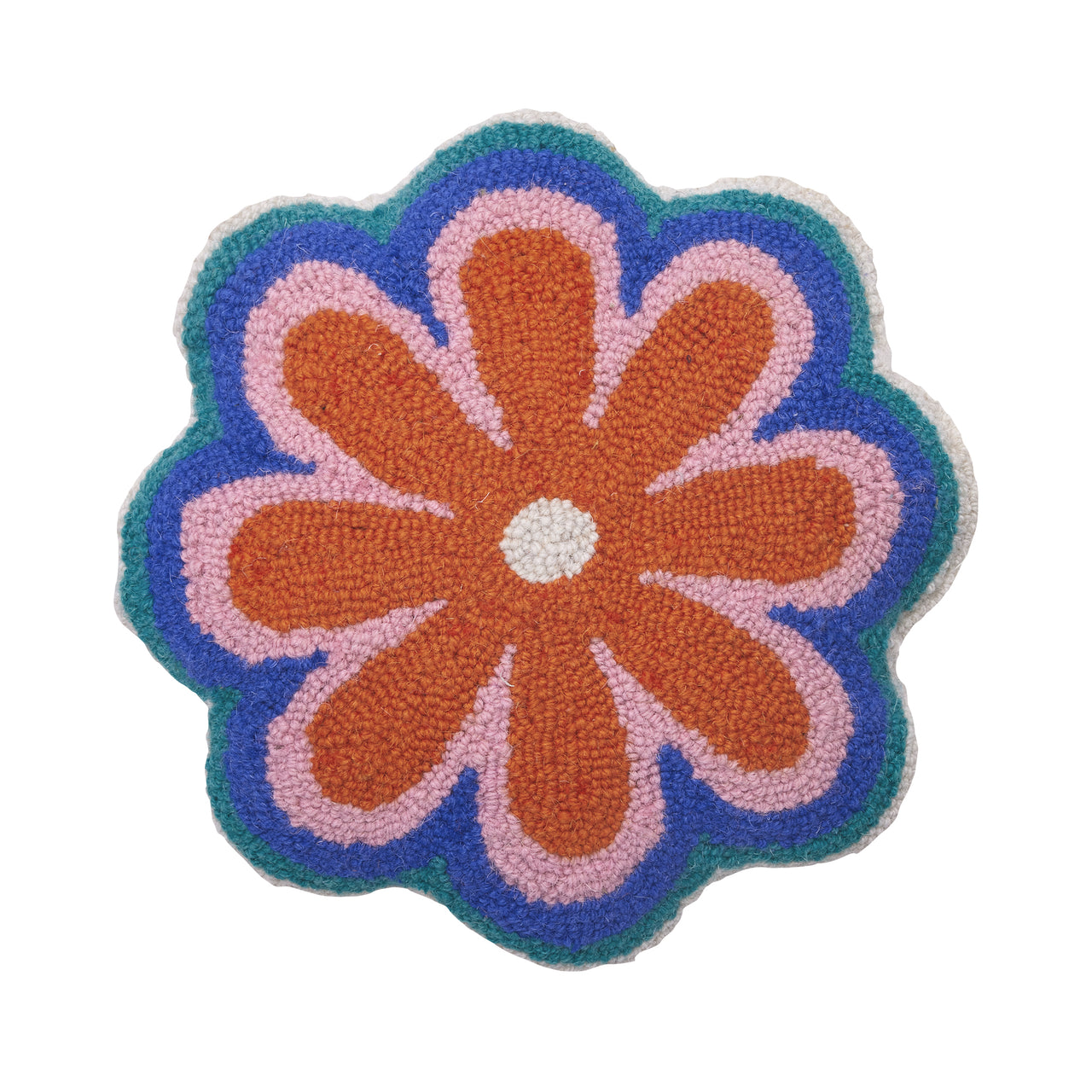 Flower Vibe Hook Pillow Blown In Filled