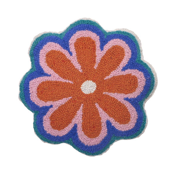 Flower Vibe Hook Pillow Blown In Filled