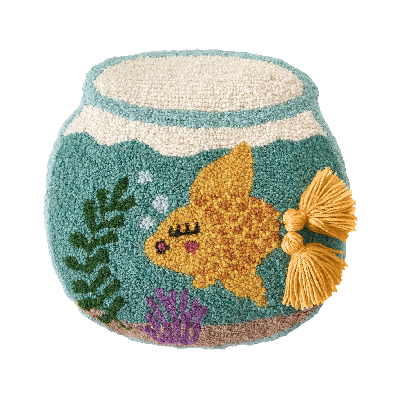 Goldie With Tassels Hook Pillow Blown In Filled