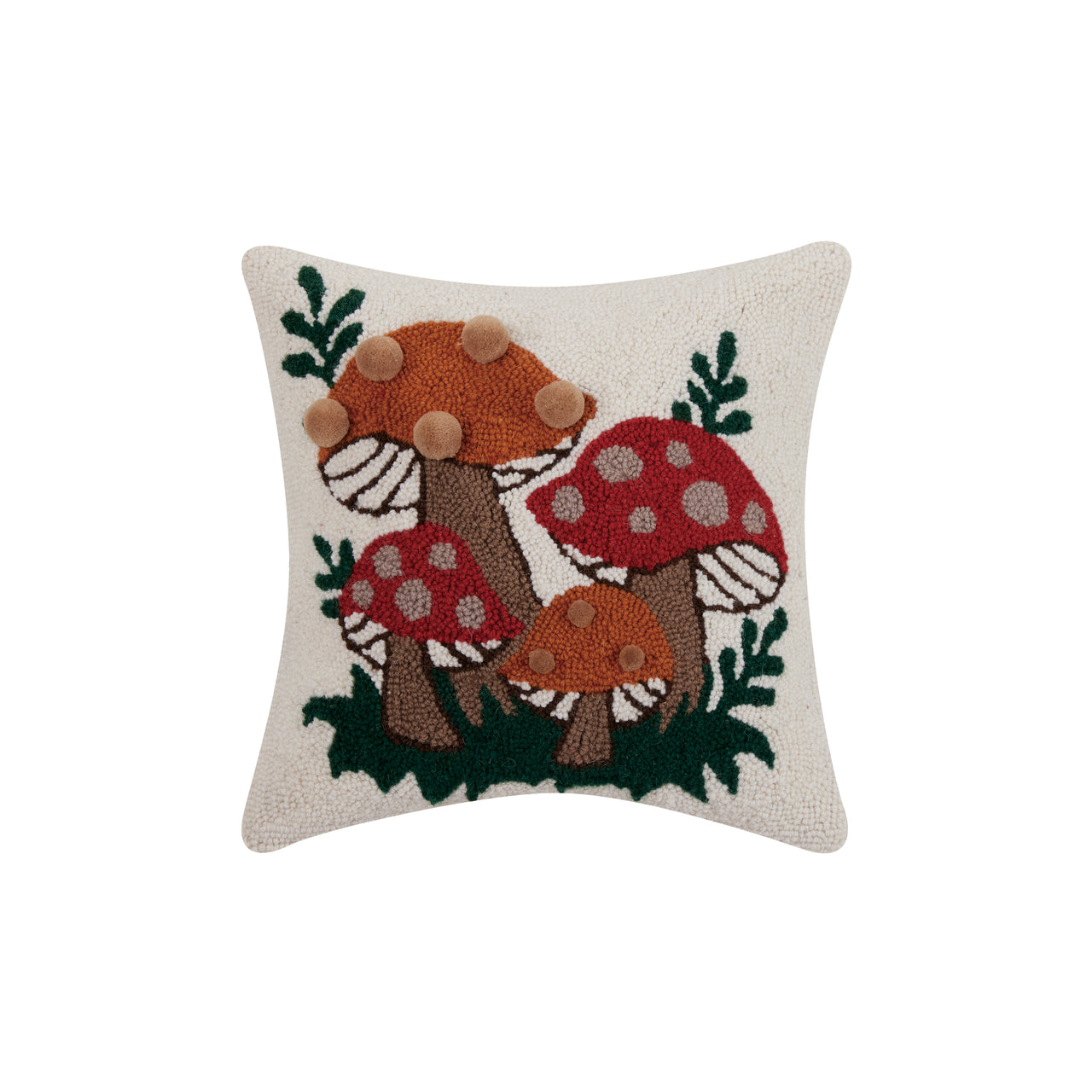 Shroomy Pom Pom Hook Pillow