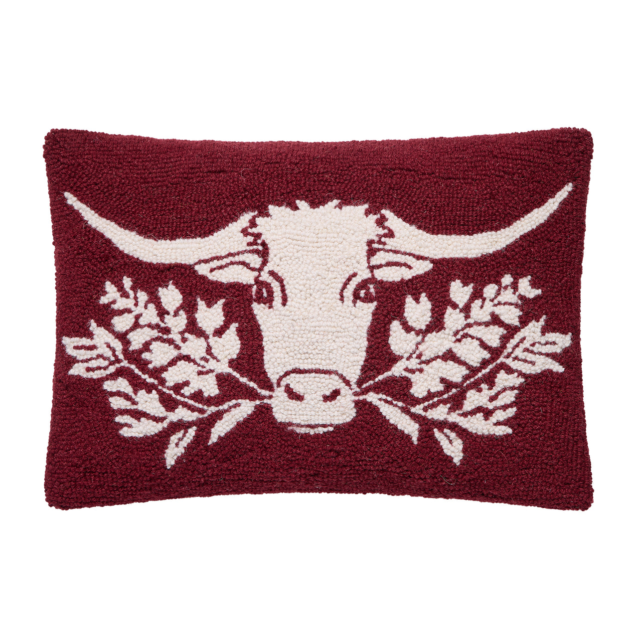 longhorn throw pillow, longhorn decor pillow, western accent pillow, Texas longhorn pillow
