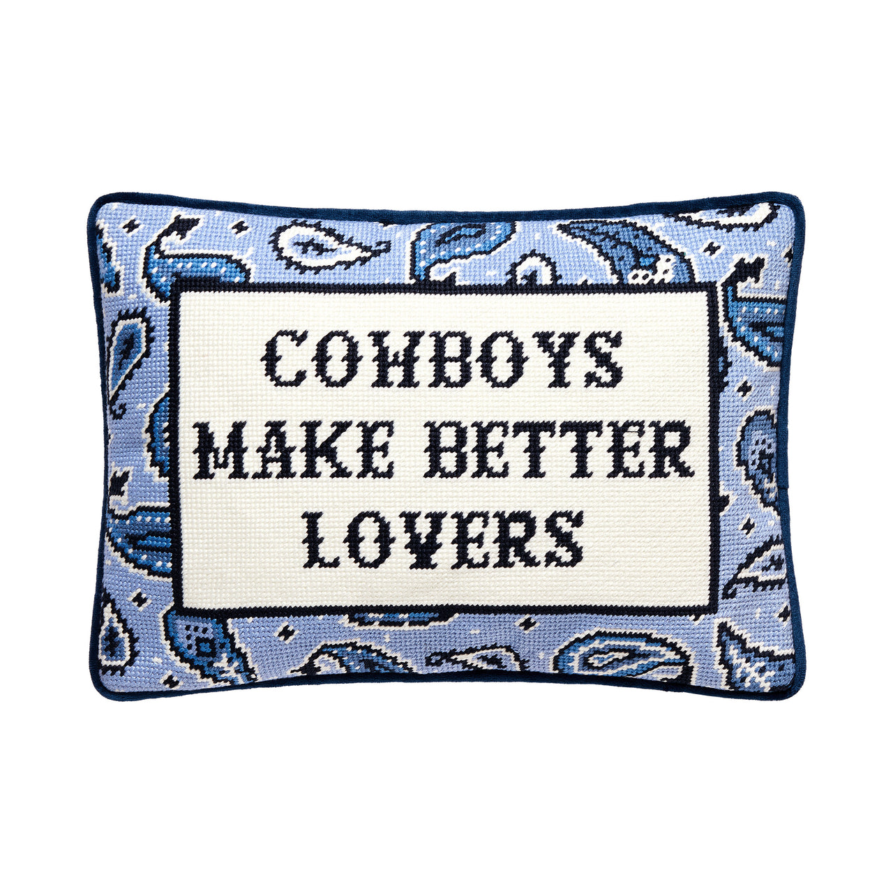 Better Lovers Embroidered Needlepoint Pillow