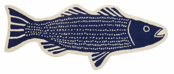 Striper Shaped Hook Rug