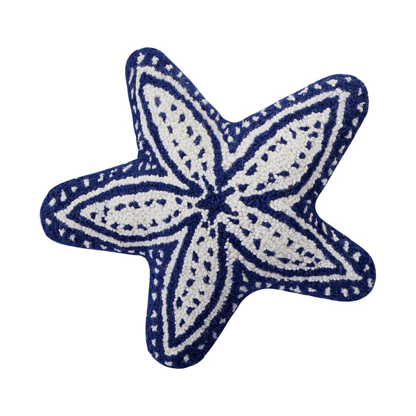 Shaped Starfish Hook Pillow Blown In Filled