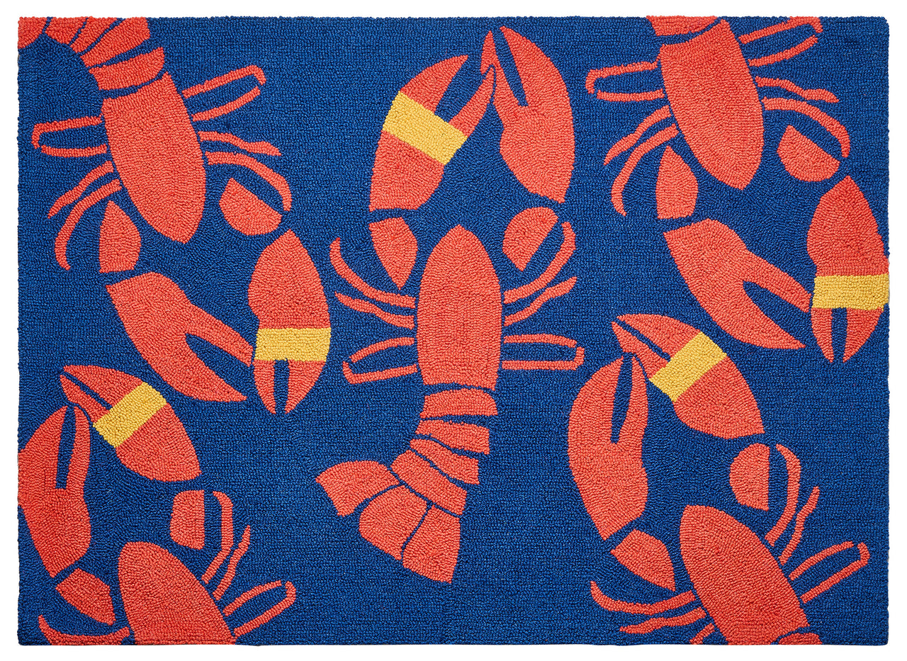Red Lobsters Hook Rug