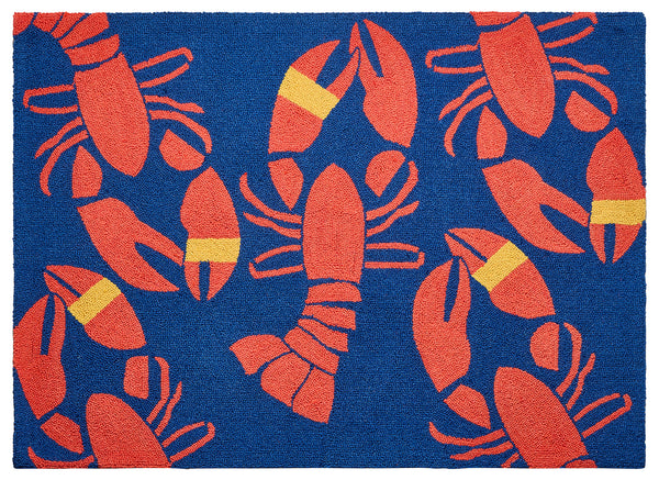 Red Lobsters Hook Rug