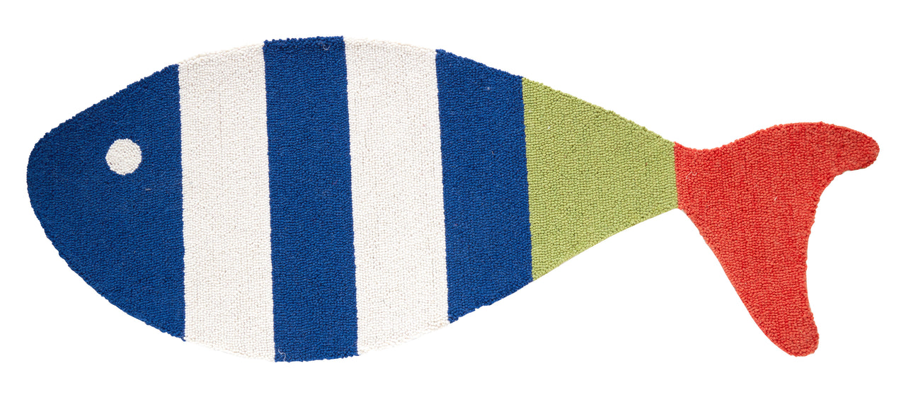 Picket Fish Shaped Hook Rug