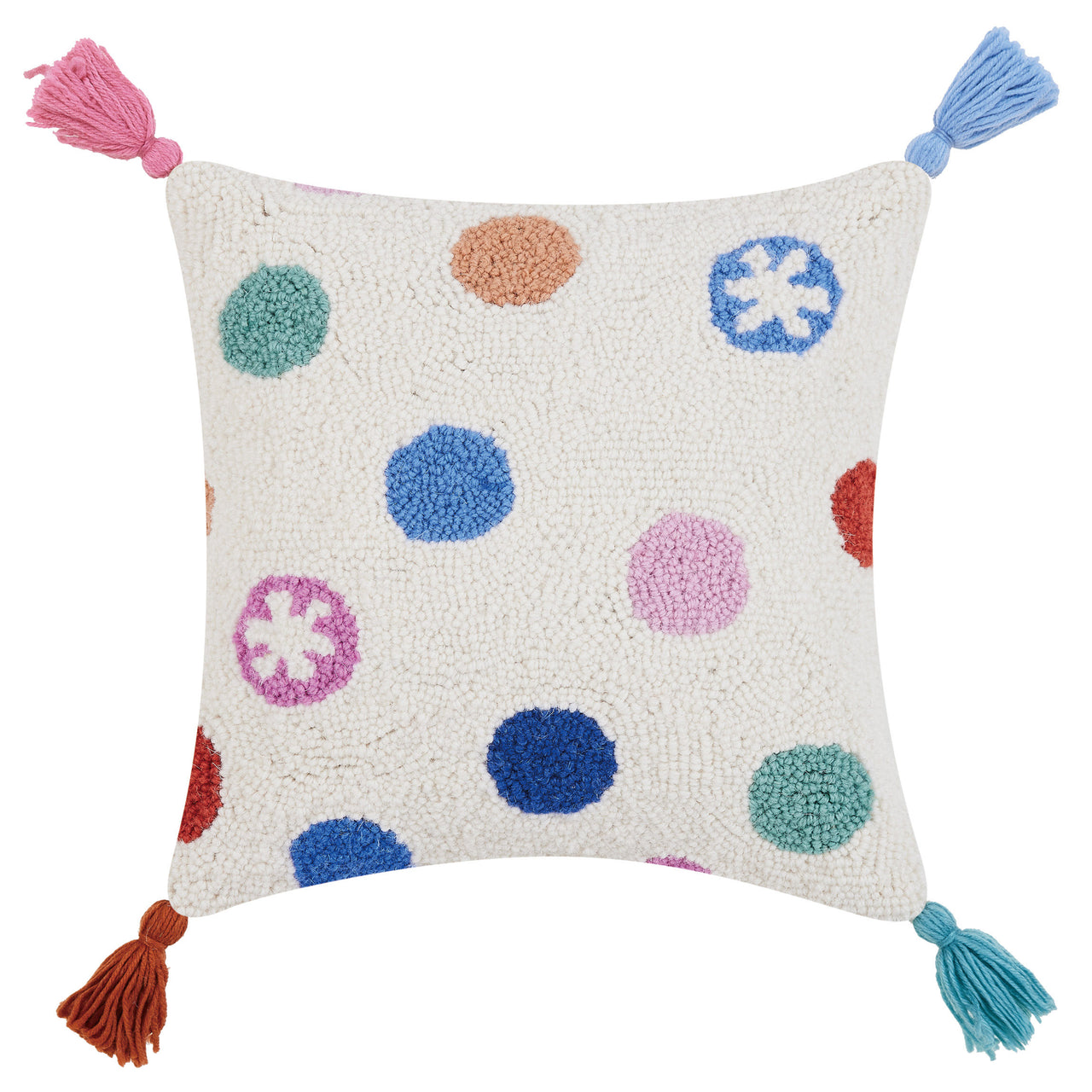 Dots W/Tassels Hook Pillow