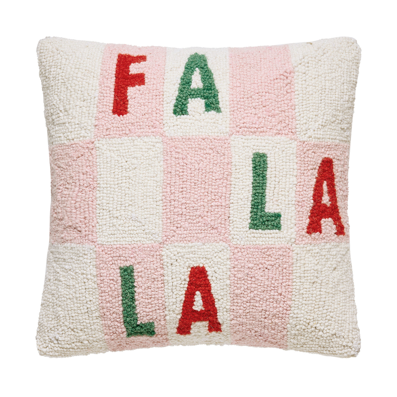 Falala Checker Hook Pillow Poly Filled