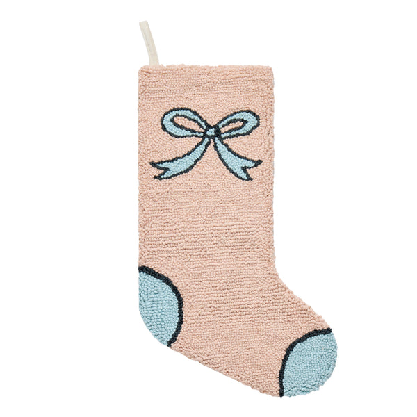 Bow Pink & Blue Hook Stocking