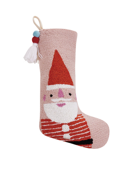 Santa w/Pom Pom Tassel Stocking