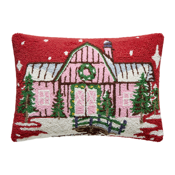 Pink Barn Hook Pillow Poly Filled