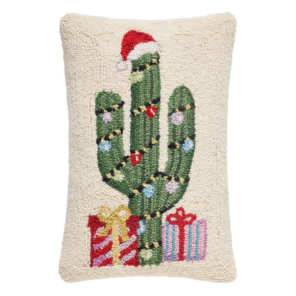 Saguaro And Present Hook Pillow Poly Filled