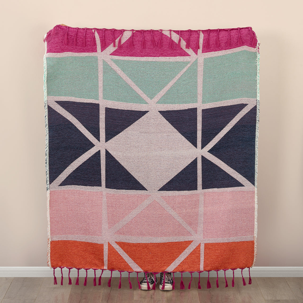 Shifted Shapes Throw Blanket