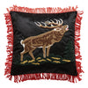 elk throw pillow, elk cabin pillow, lodge accent pillow, rustic elk decor pillow
