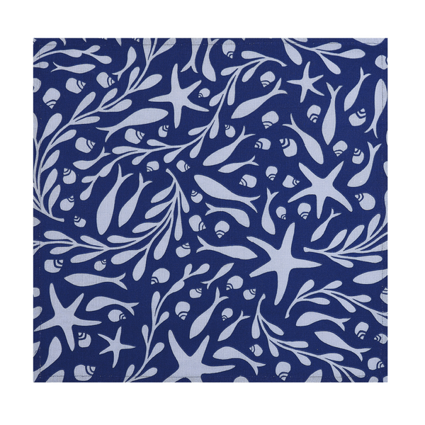 Tide Pool Napkin cut paper collage decorative throw pillow by Kate Nelligan Design