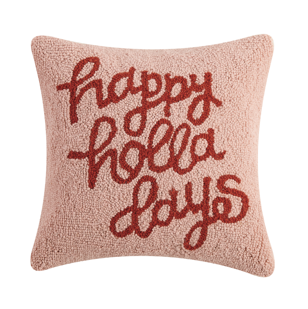 Happy Holidays Hook Pillow