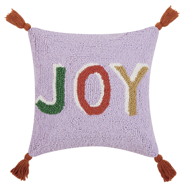 Joy Hook Pillow with Tassels