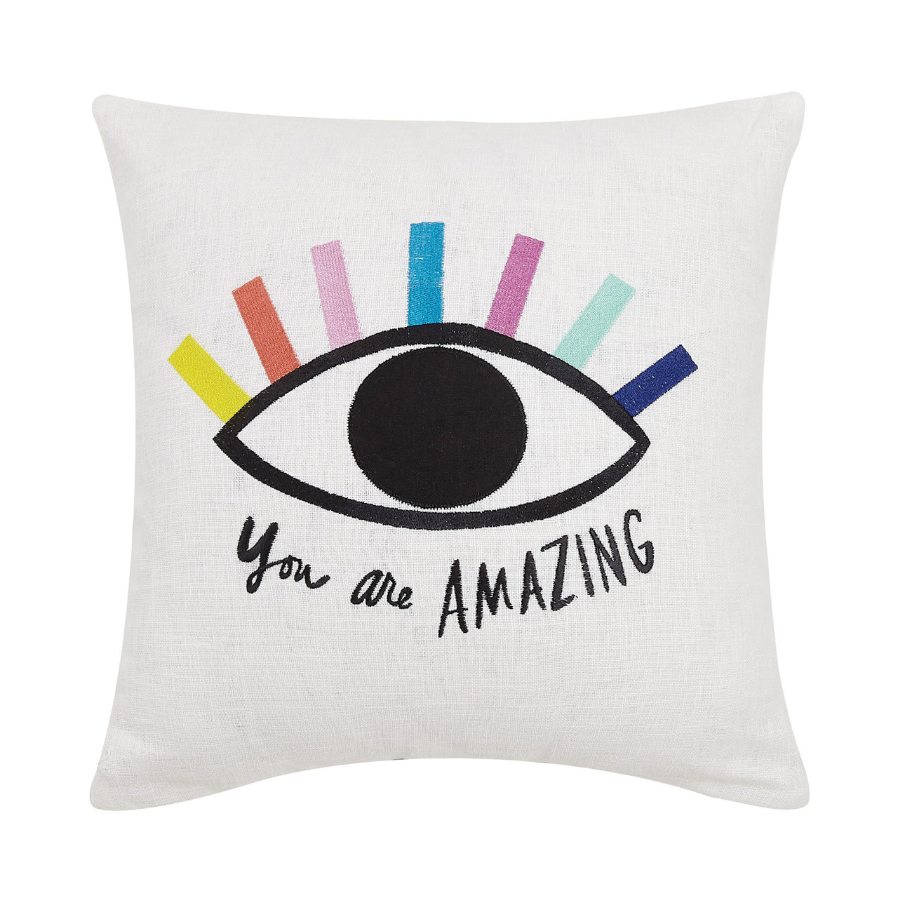 You Are Amazing Eye Embroidered Throw Pillow