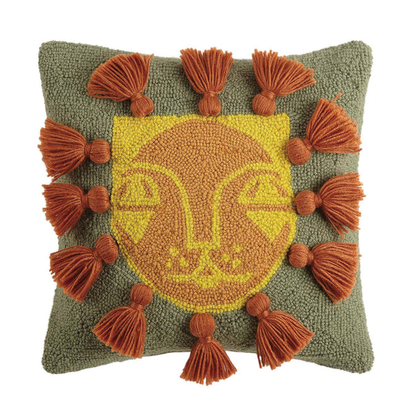 Leo with Tassels tassel decorative throw pillow by Justina Blakeney