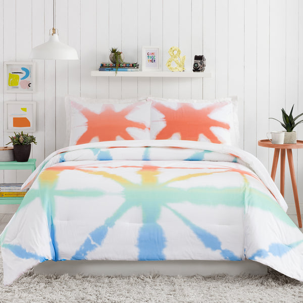 Tie Dye Rainbow Comforter Set