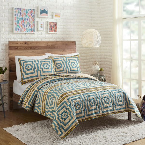 Hypnotic Blue Quilt Set