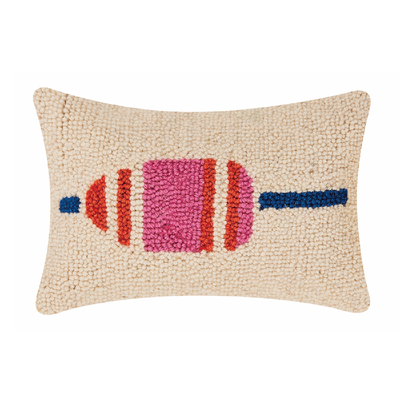 Pink Stripe Buoy Hook Pillow