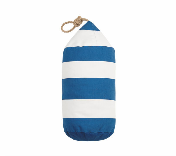 Navy White Buoy Shaped Pillow buoy decorative throw pillow by Kate Nelligan Design