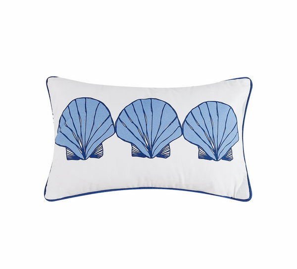 Scallop cut paper collage decorative throw pillow by Kate Nelligan Design