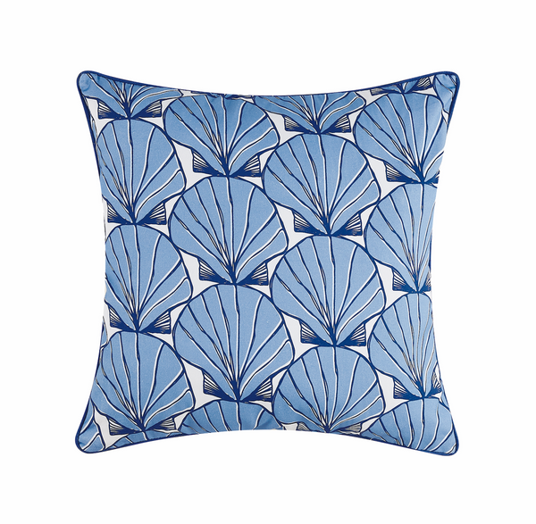 Scallop cut paper collage decorative throw pillow by Kate Nelligan Design