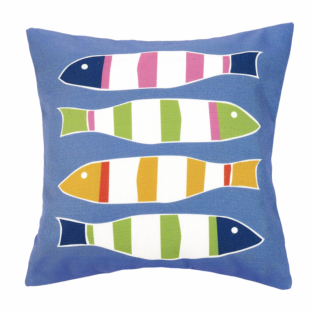 Picket Fish Blue Pillow