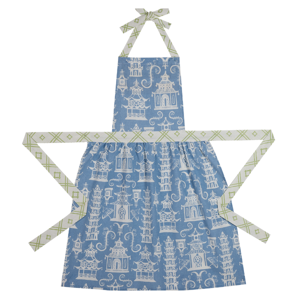 Pagodas Periwinkle Apron